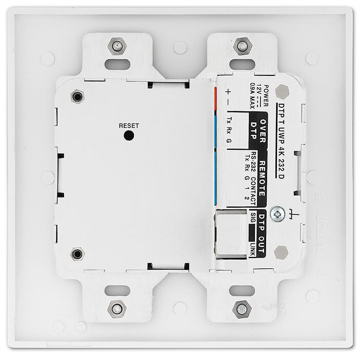 Extron dtp t uwp 4k 232 d transmisor dtp de dos entradas para hdmi y vga con embebido de audio